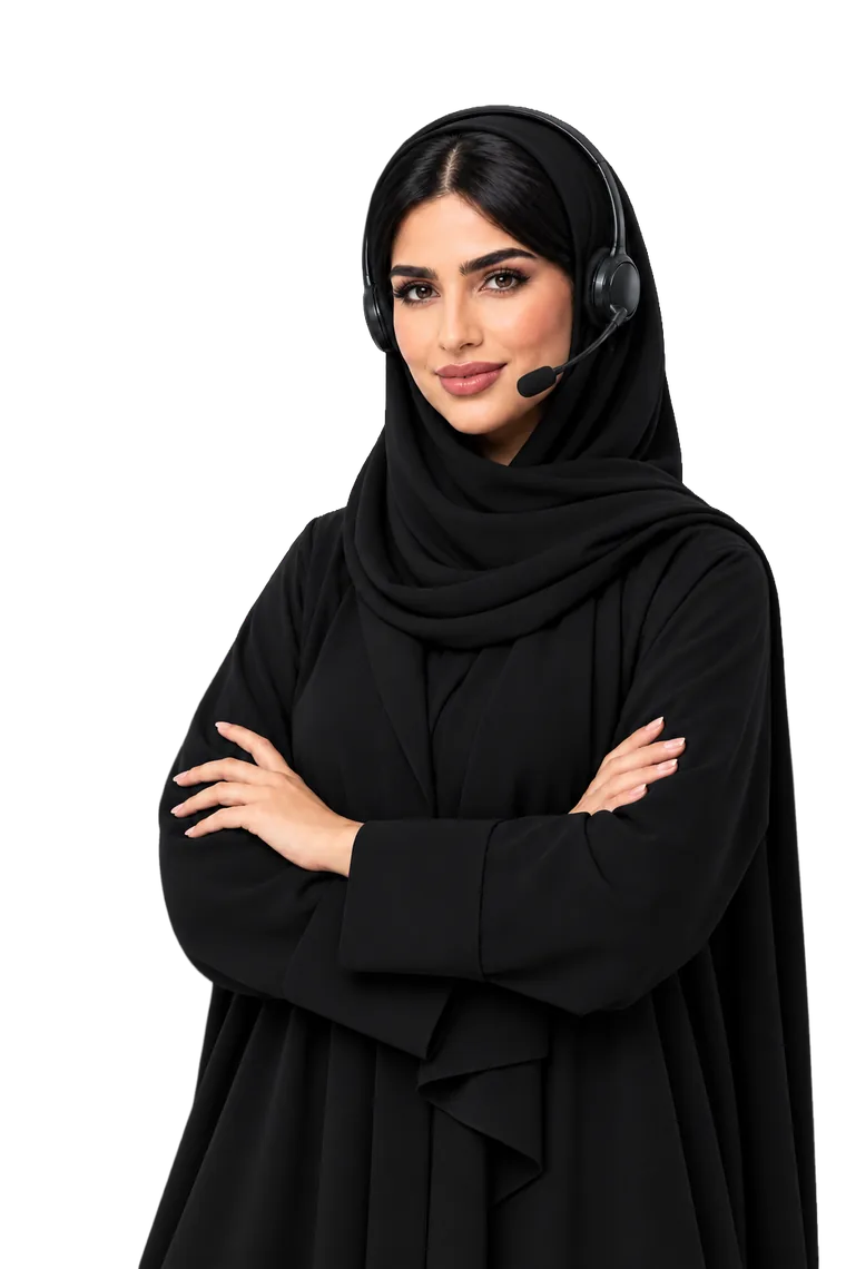 موظفة خدمة عملاء من فريق 92