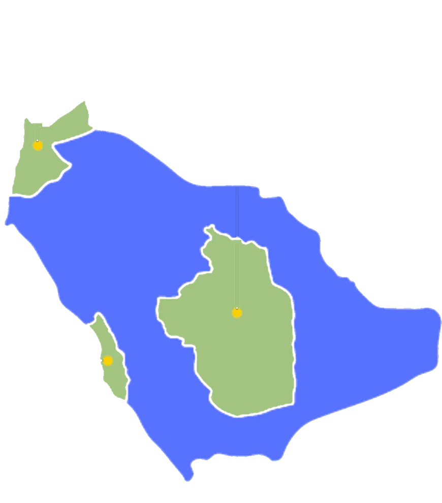 خريطة السعودية والأردن